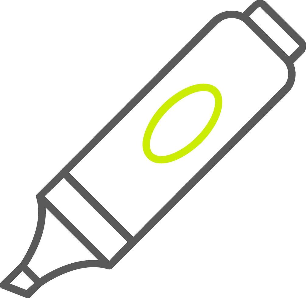 Highlighter Line Two Color Icon vector