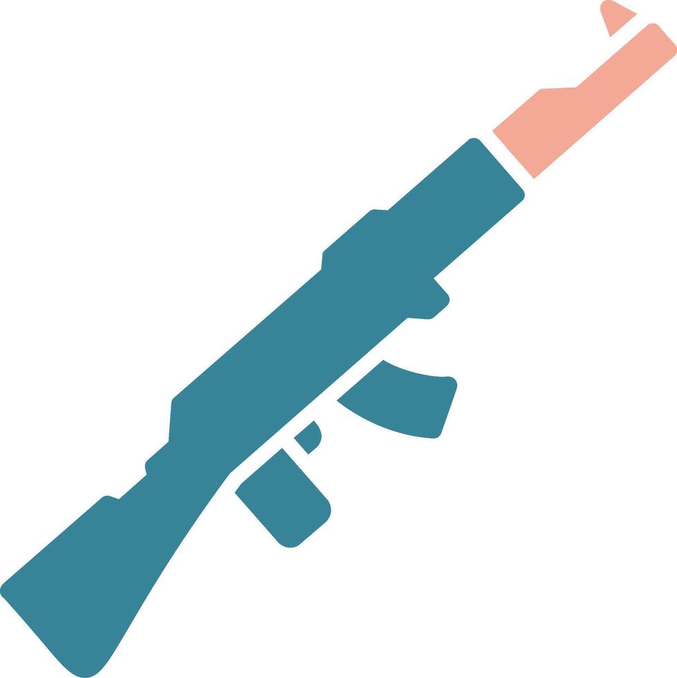 Gun Glyph Two Color Icon vector