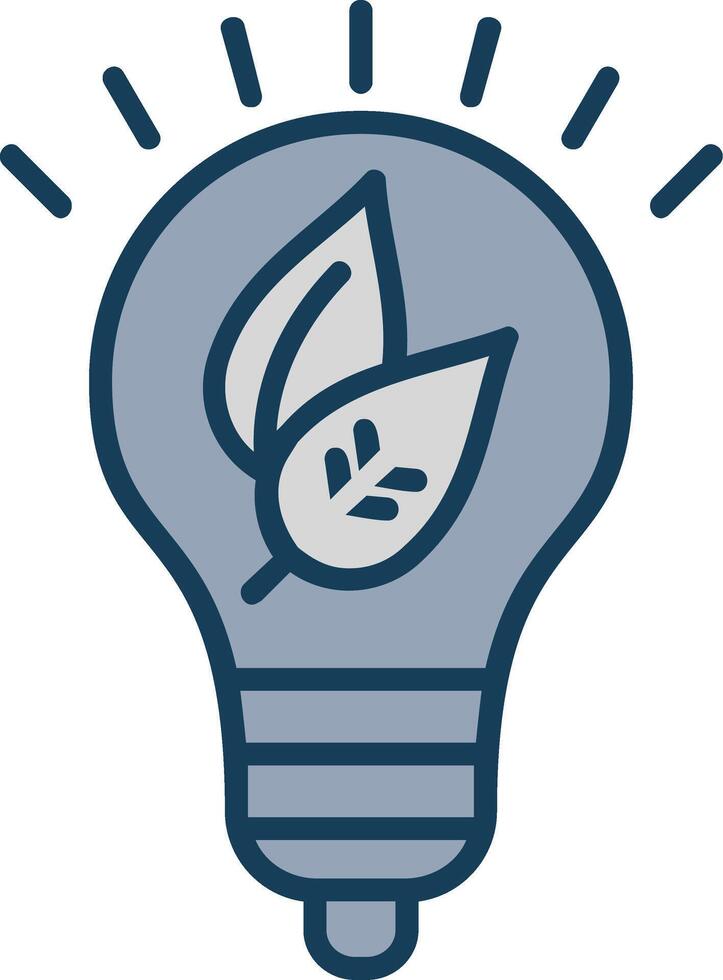 Green Innovation Line Filled Grey Icon vector