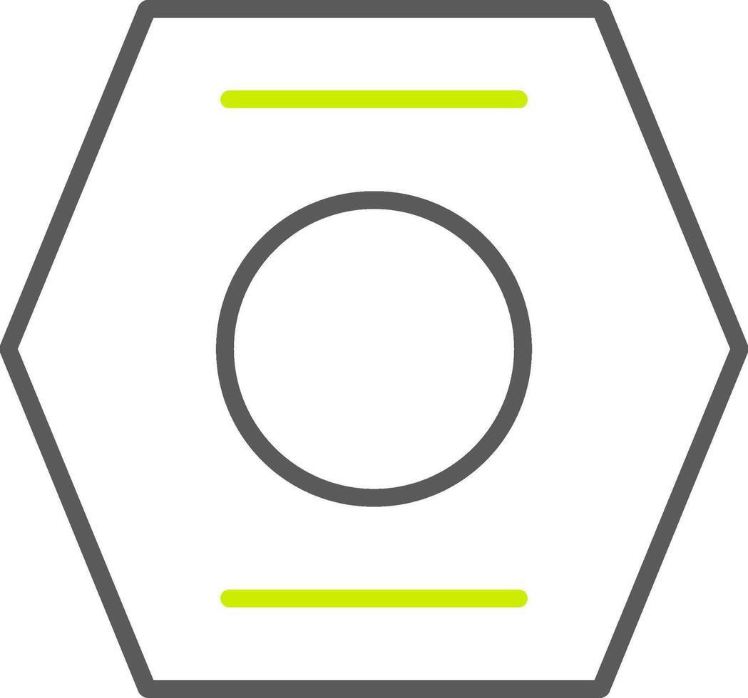 Nut Line Two Color Icon vector