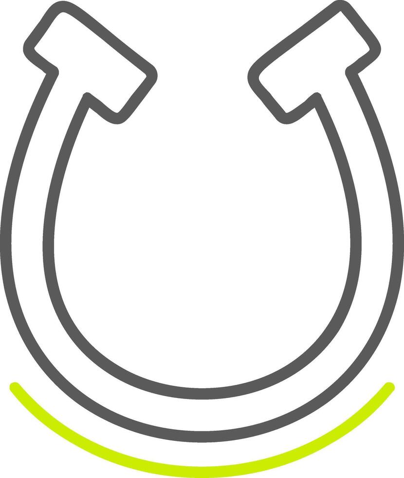 Horseshoe Line Two Color Icon vector