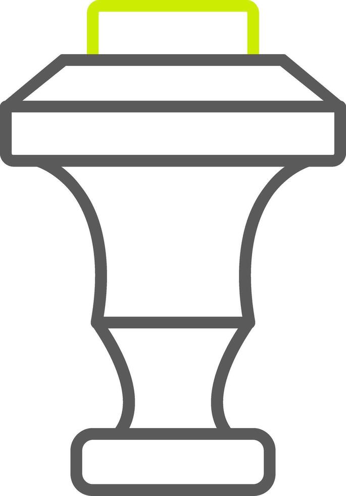 Curtain Top Line Two Color Icon vector