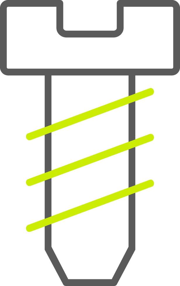 Screw Line Two Color Icon vector