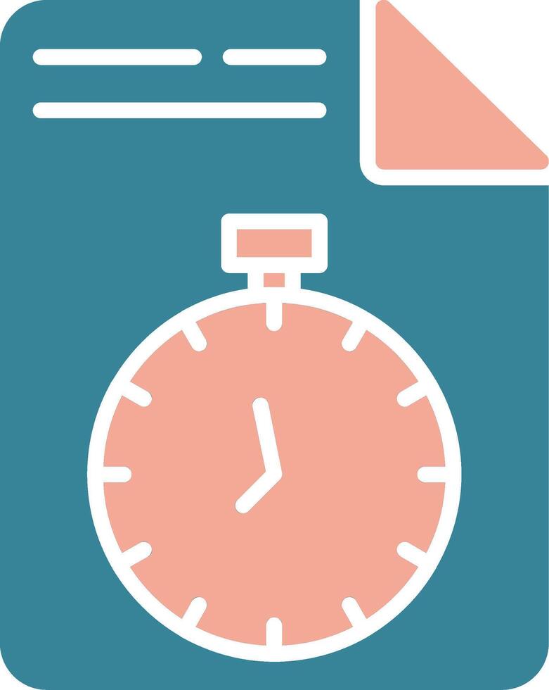 Document Glyph Two Color Icon vector