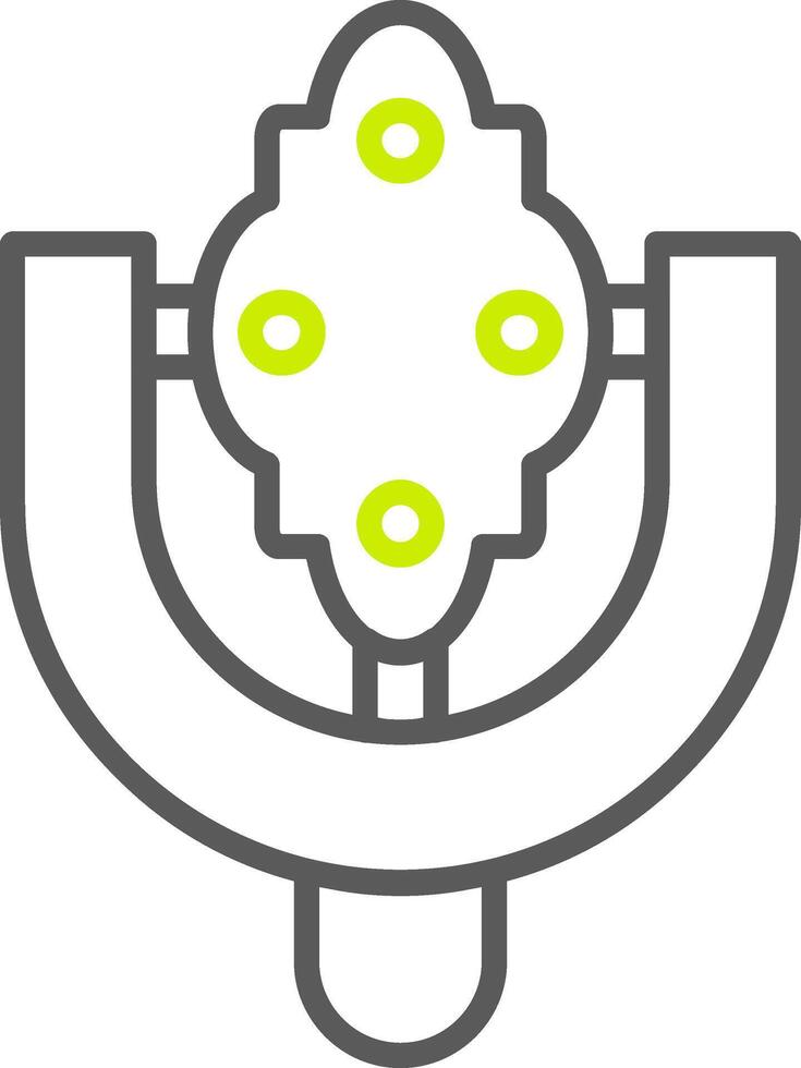 Door Knocker Line Two Color Icon vector