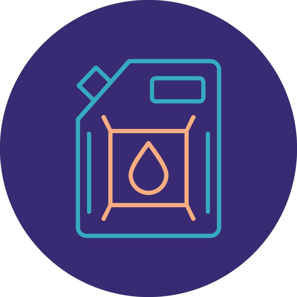 Biodiesel Engine Line Two Color Circle Icon vector