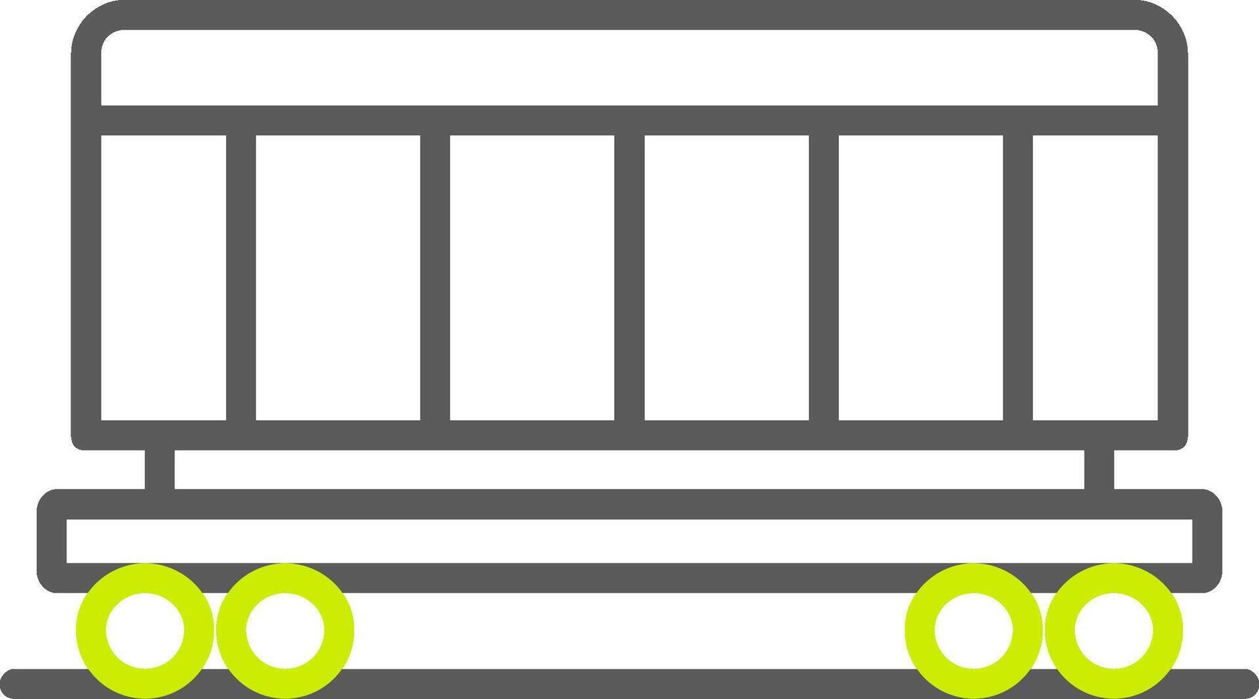 Cargo Train Line Two Color Icon vector