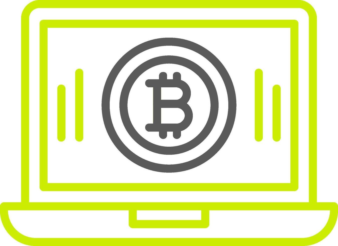 Bitcoin Mining Line Two Color Icon vector