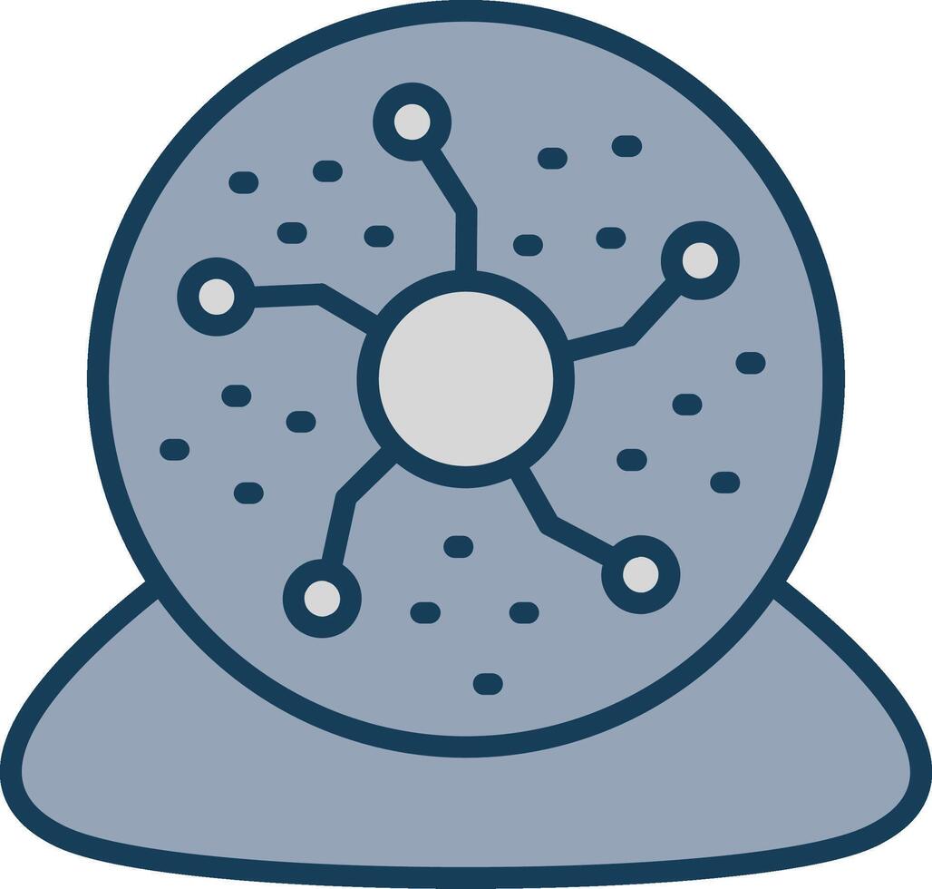 Plasma Ball Line Filled Grey Icon vector