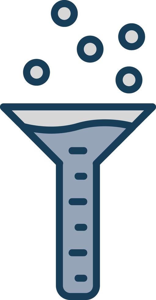 Funnel Line Filled Grey Icon vector