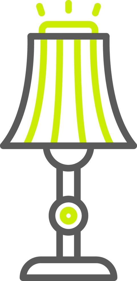 Floor Lamp Line Two Color Icon vector