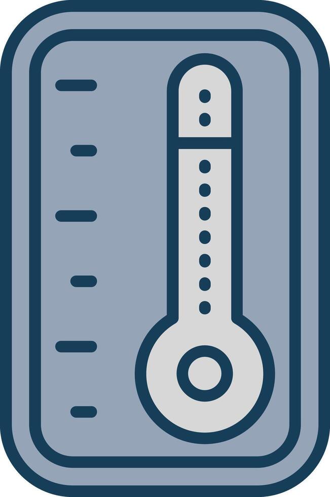 Thermometer Line Filled Grey Icon vector