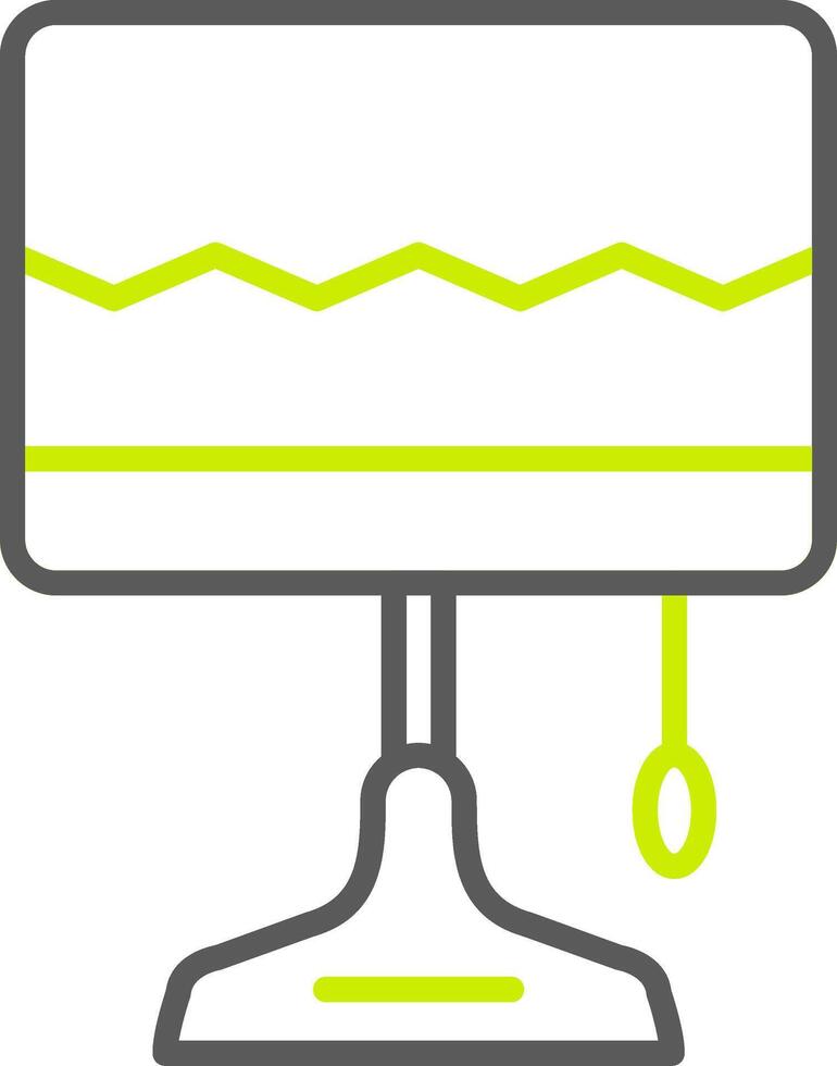 línea de lámpara icono de dos colores vector