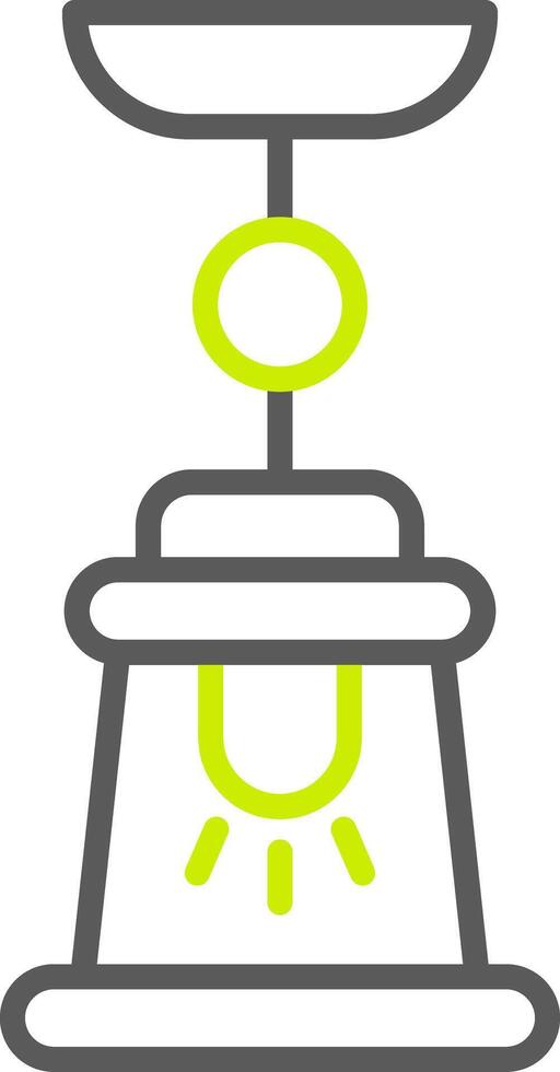 Lamp Line Two Color Icon vector
