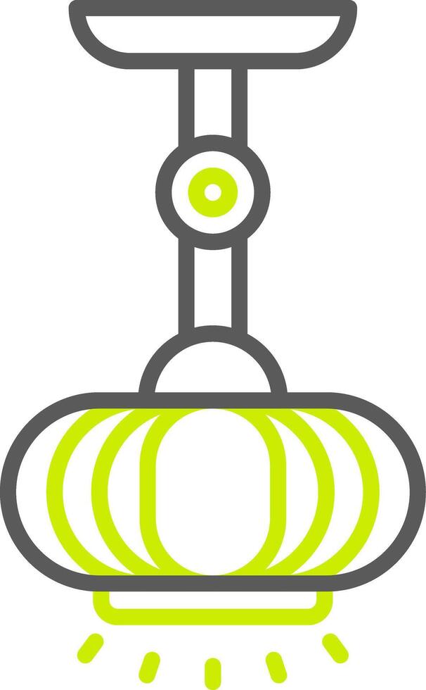 Lamp Line Two Color Icon vector
