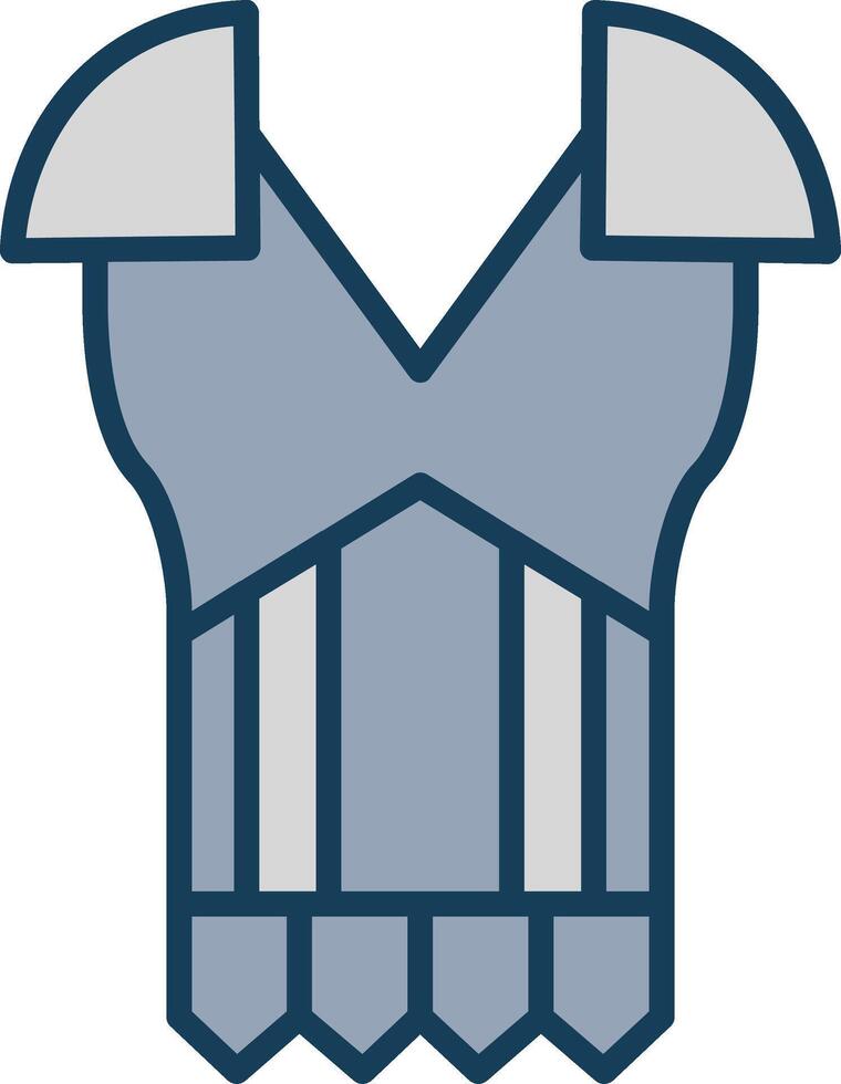 Armour Line Filled Grey Icon vector