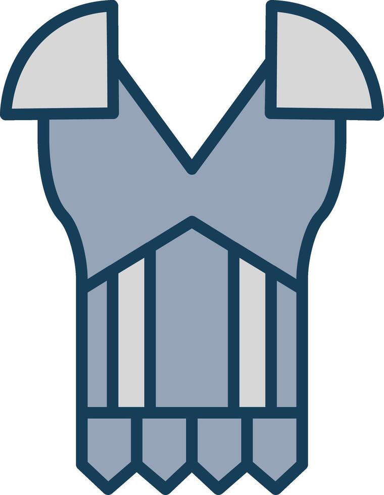 Armour Line Filled Grey Icon vector