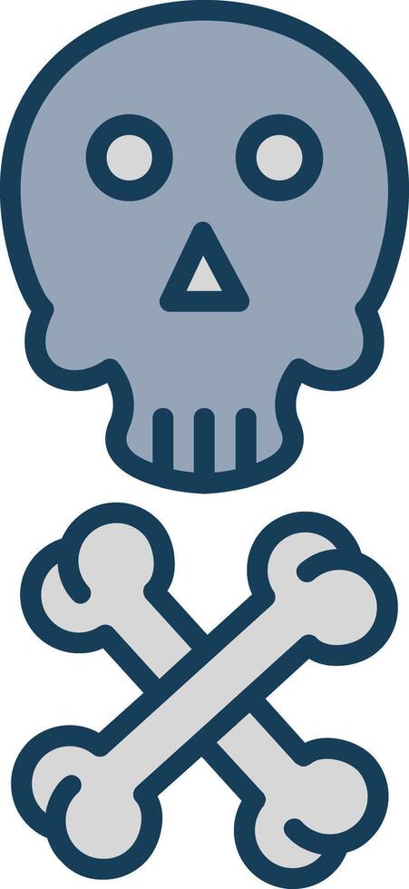 Death Line Filled Grey Icon vector
