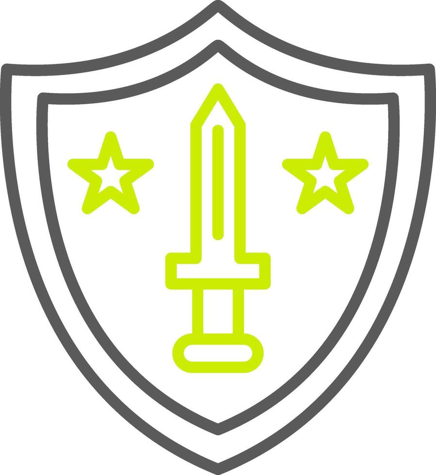 Shield Line Two Color Icon vector