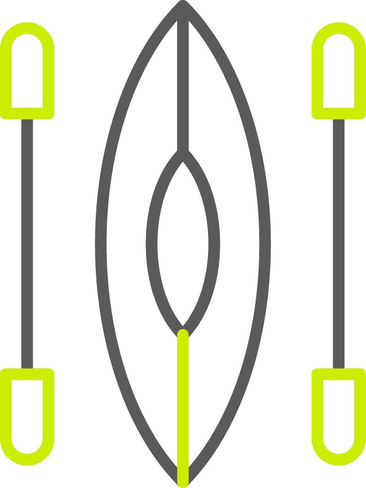 Kayak Line Two Color Icon vector