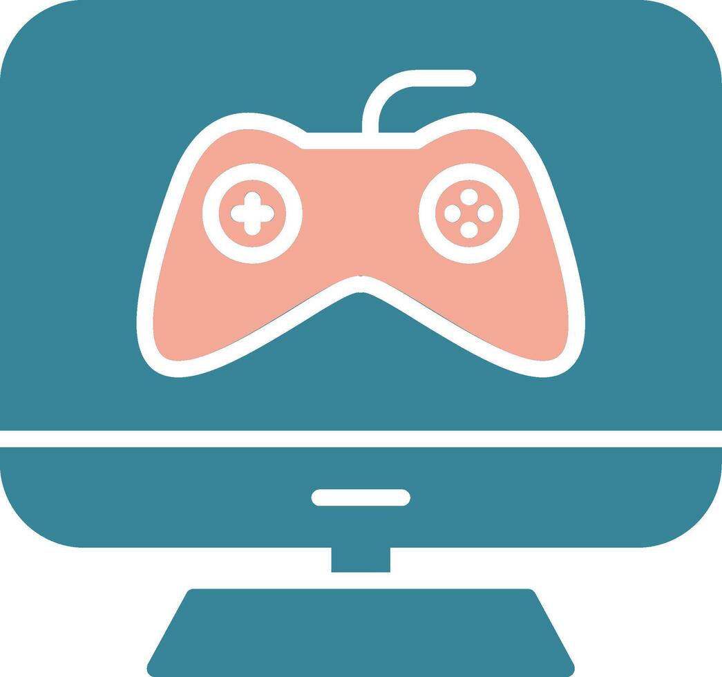 Screen Glyph Two Color Icon vector