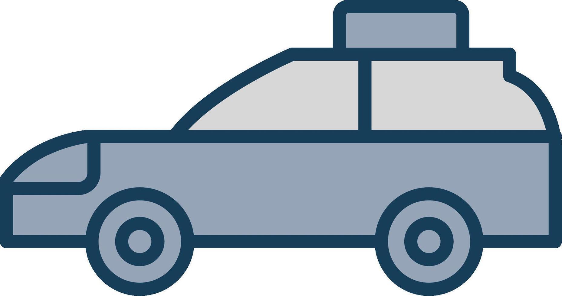Car Line Filled Grey Icon vector