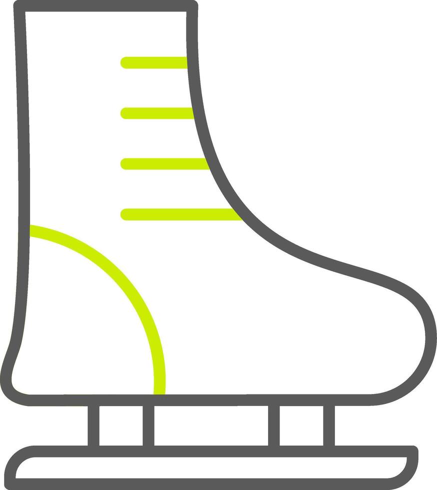 hielo Patinaje línea dos color icono vector