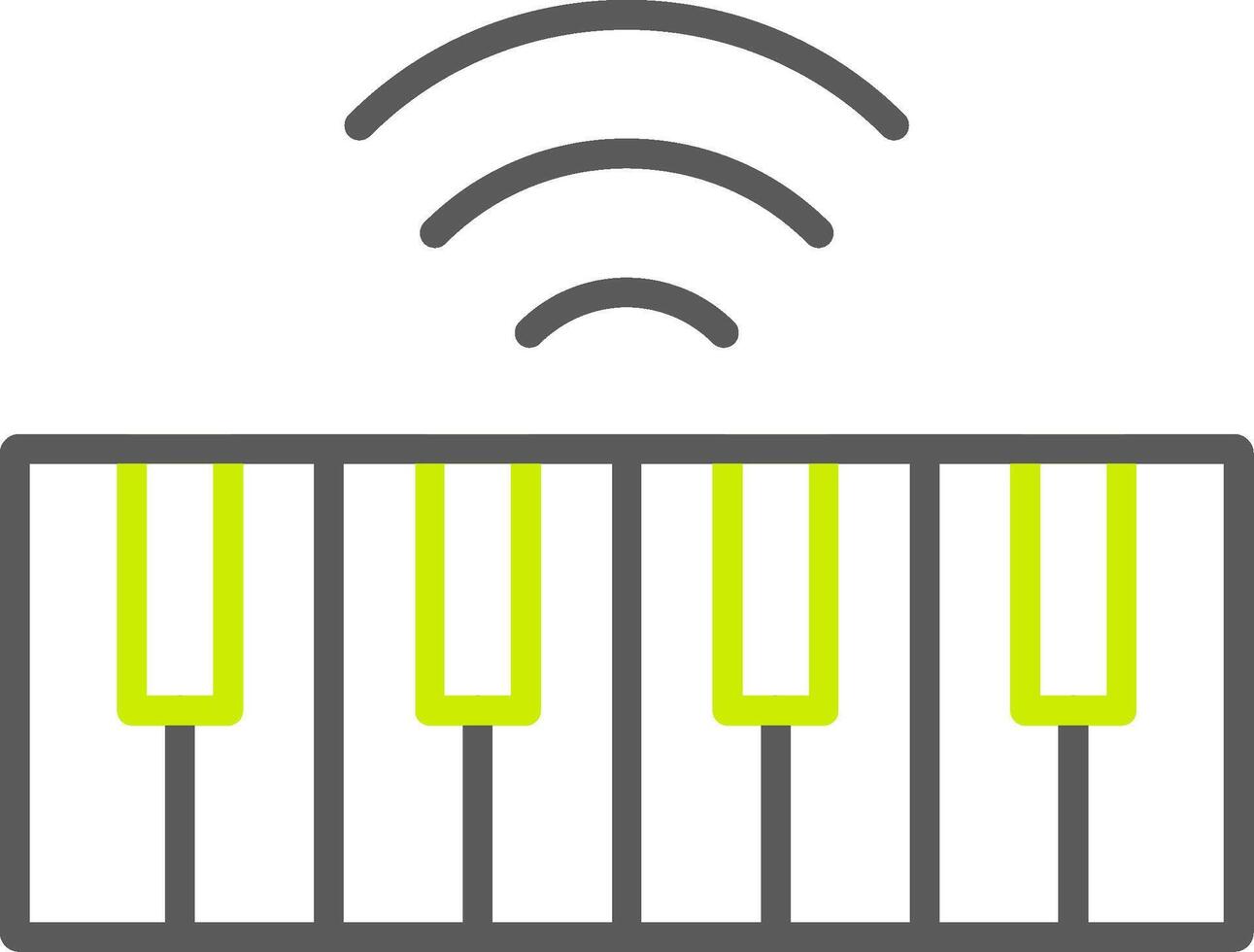 Keyboard Line Two Color Icon vector