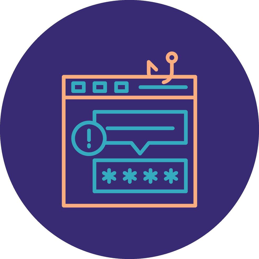 Spoofing Line Two Color Circle Icon vector