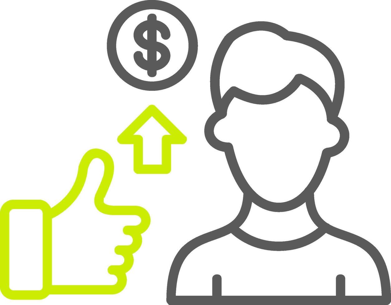Brainstorming Line Two Color Icon vector