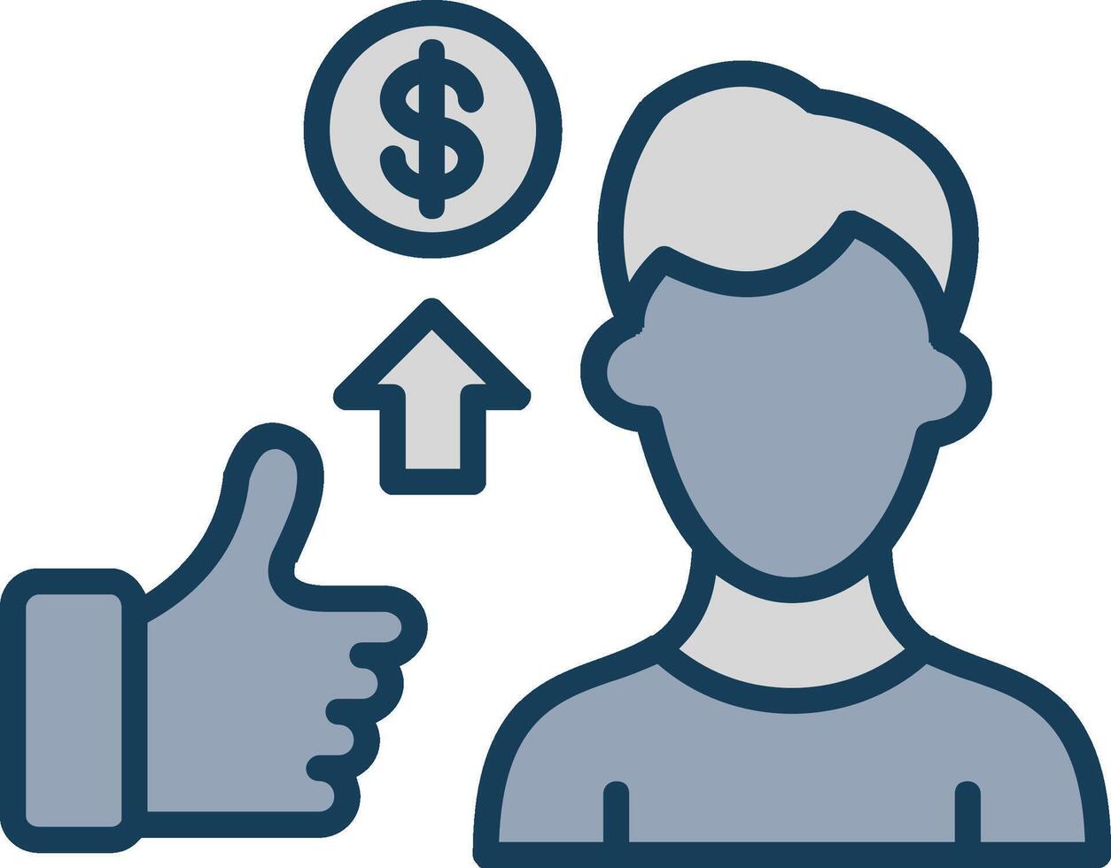 Brainstorming Line Filled Grey Icon vector