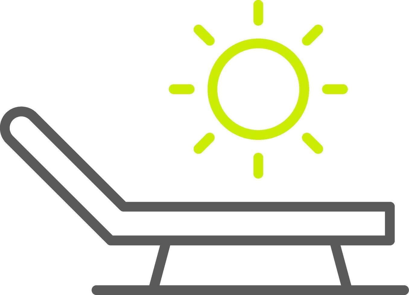 Sunbathing Line Two Color Icon vector