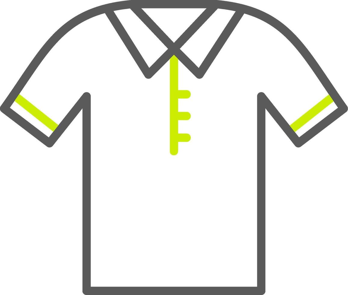 Polo Shirt Line Two Color Icon vector