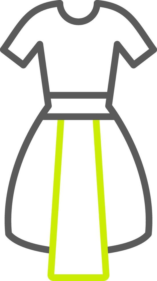 Dress Line Two Color Icon vector
