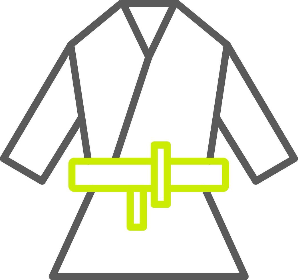 Kimono Line Two Color Icon vector