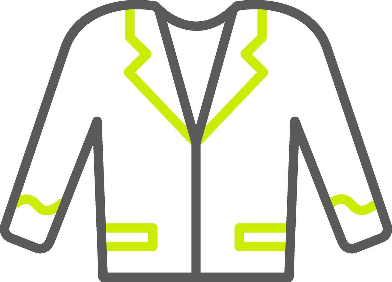 línea de traje icono de dos colores vector