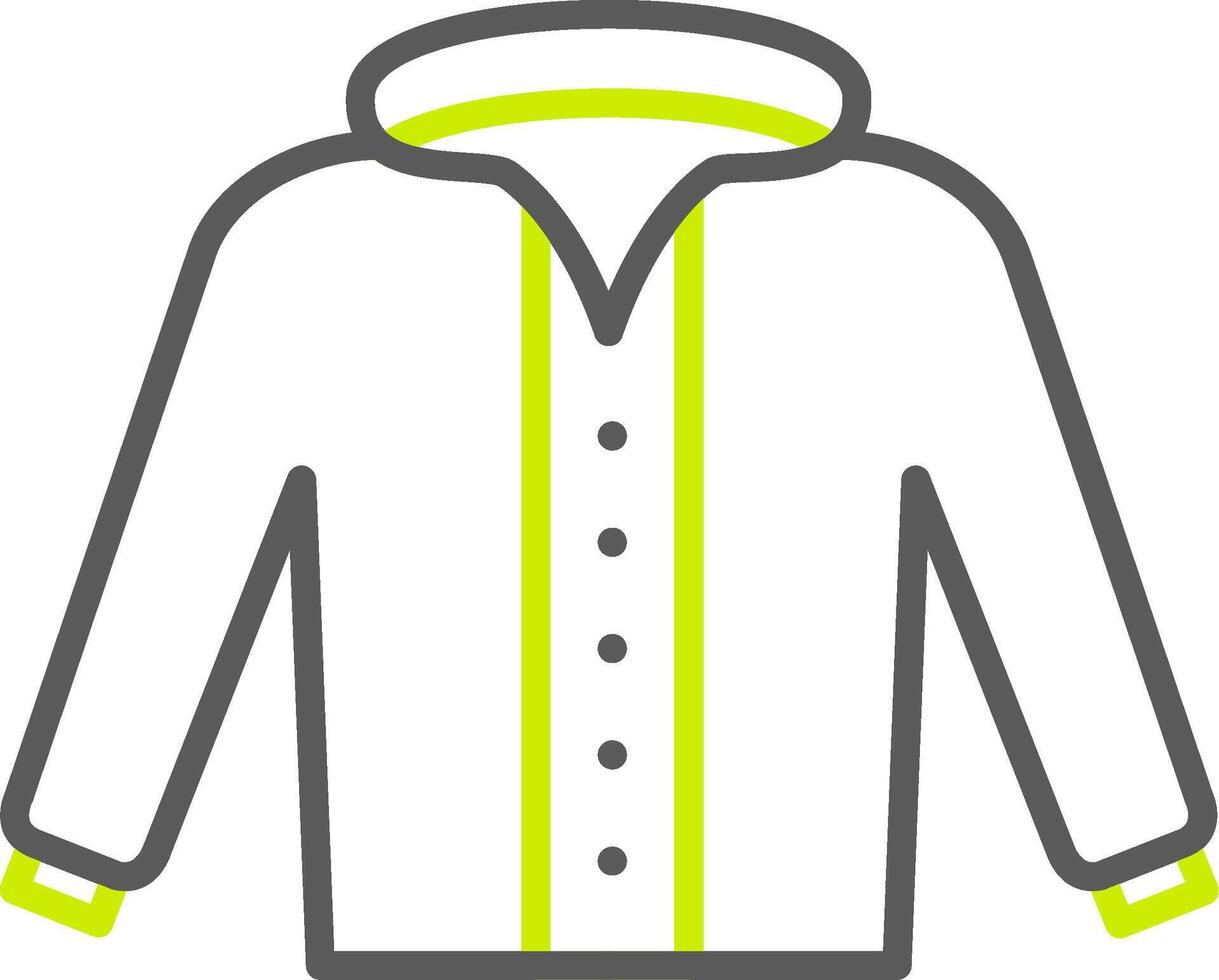 Coat Line Two Color Icon vector