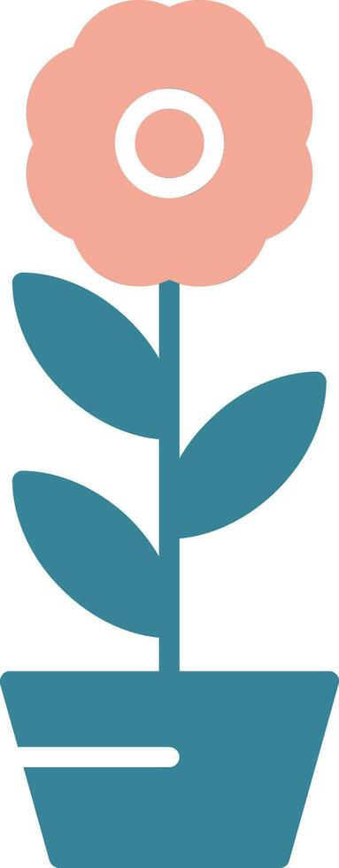 Flower Glyph Two Color Icon vector