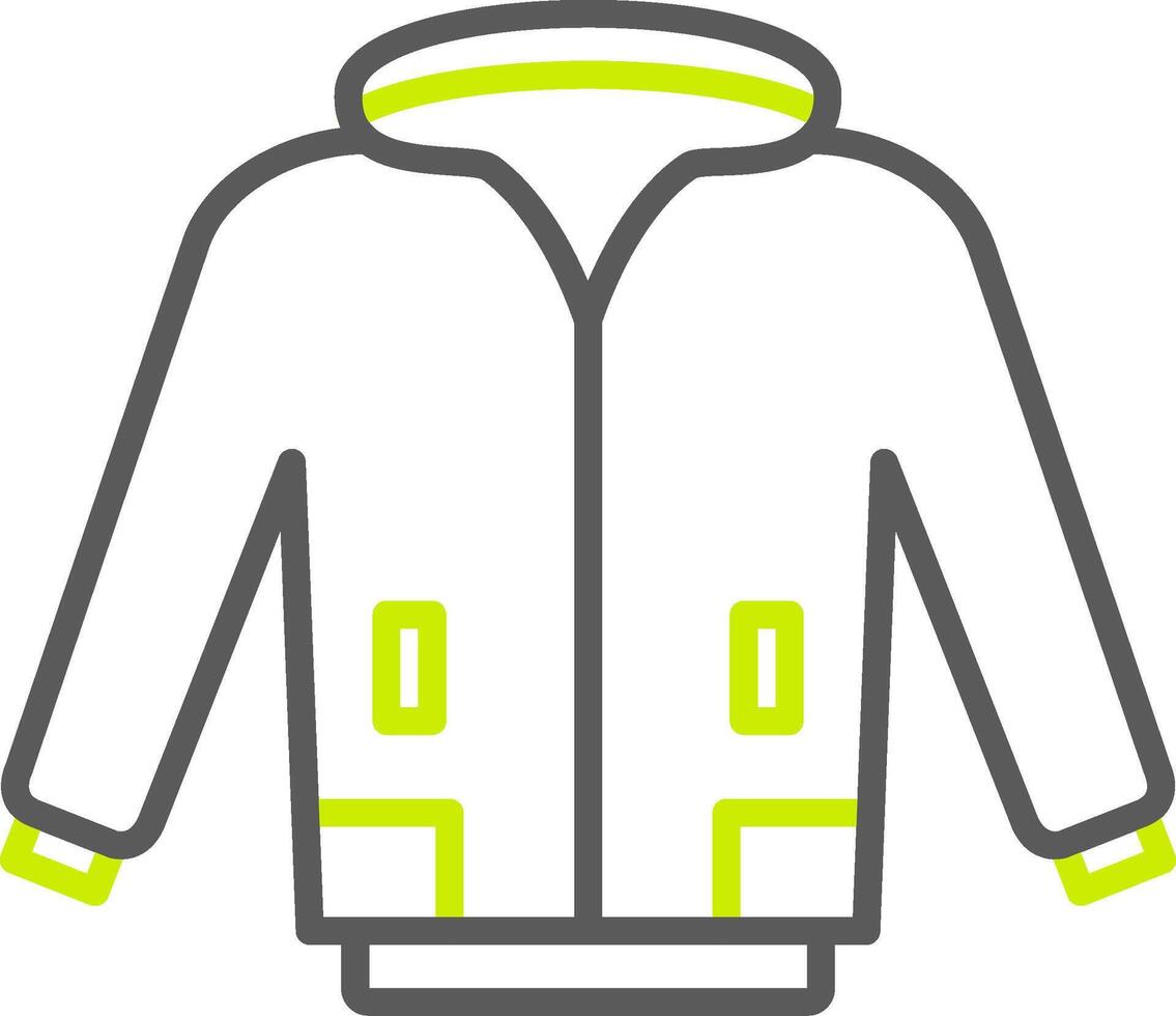 Jacket Line Two Color Icon vector