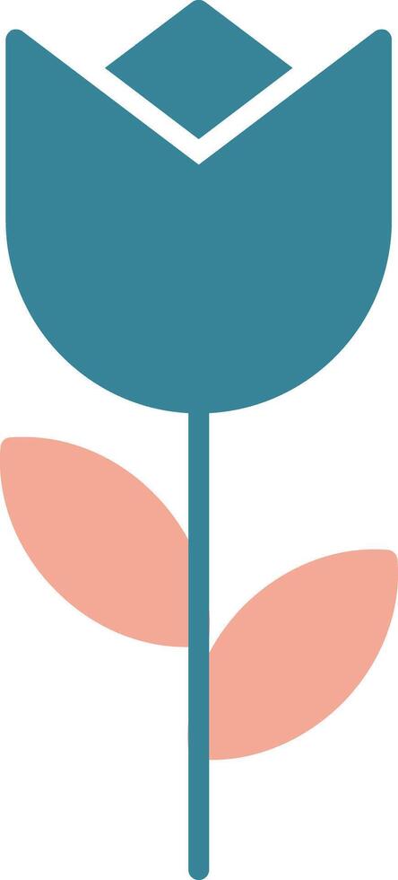 Flower Glyph Two Color Icon vector