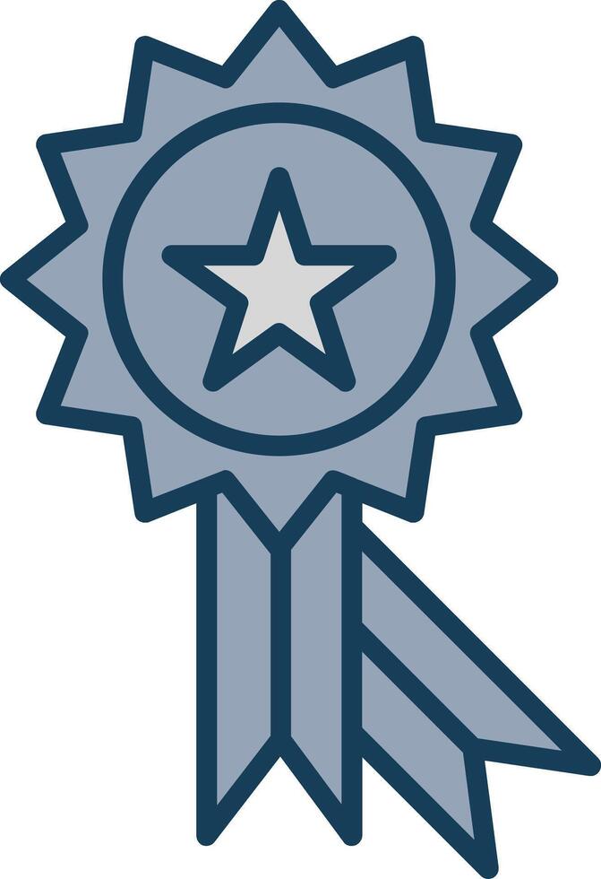 Award Line Filled Grey Icon vector