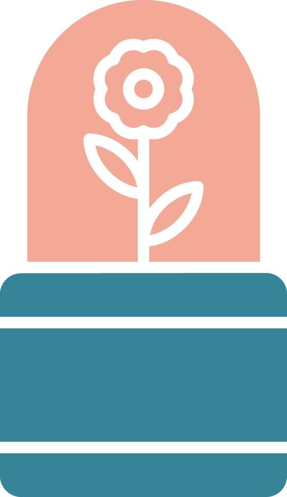 Flower Glyph Two Color Icon vector