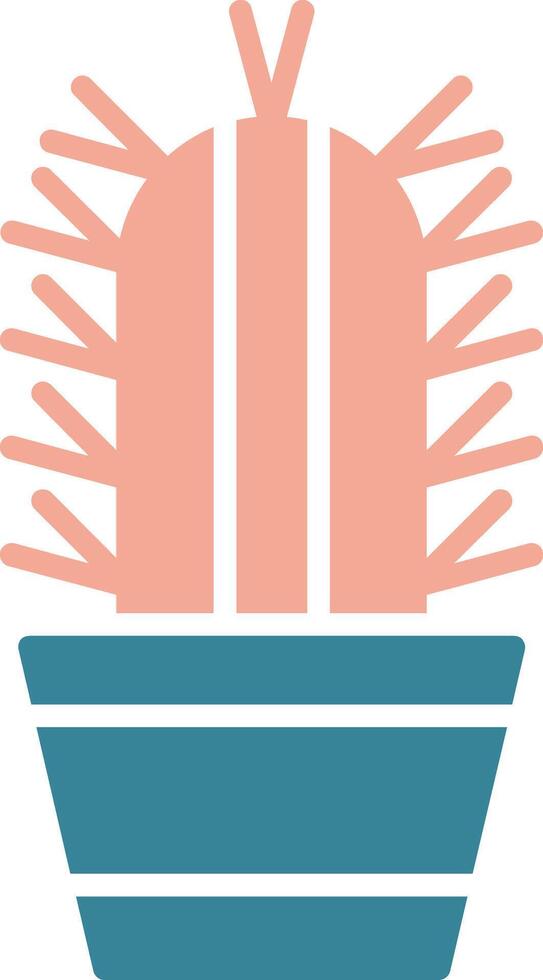 Succulent Glyph Two Color Icon vector