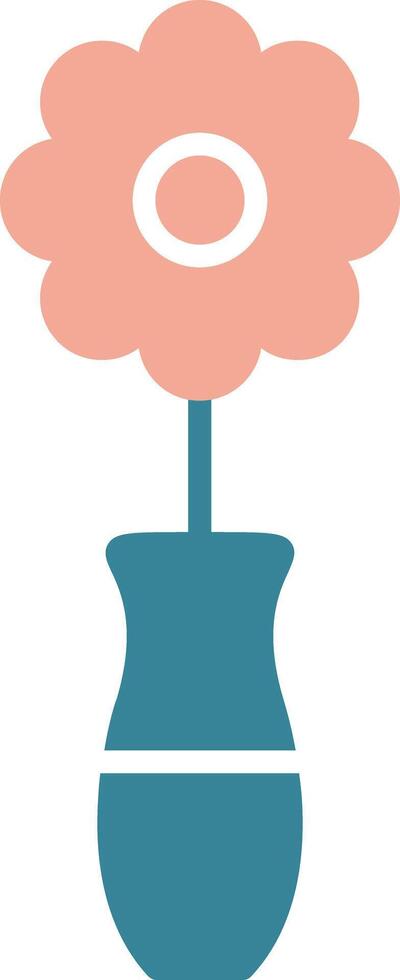 Flower Glyph Two Color Icon vector