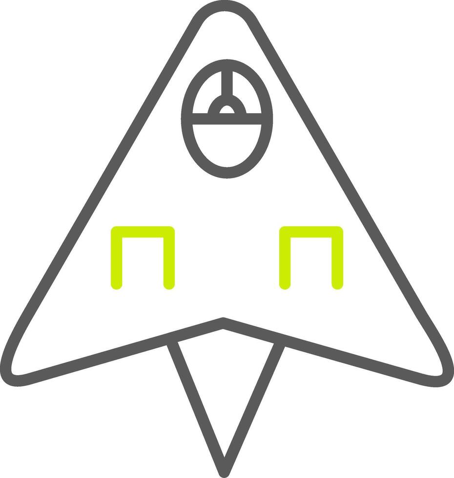 Plane Line Two Color Icon vector