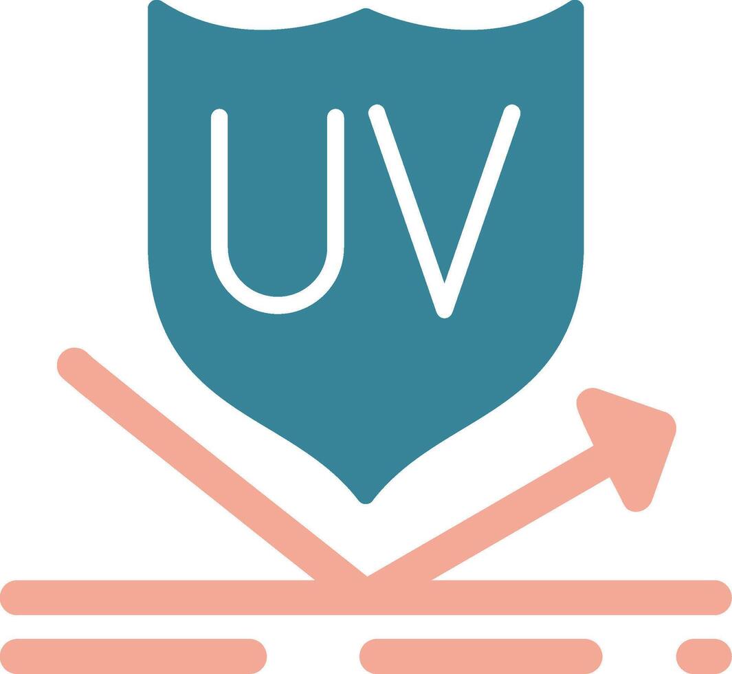 UV Protection Glyph Two Color Icon vector