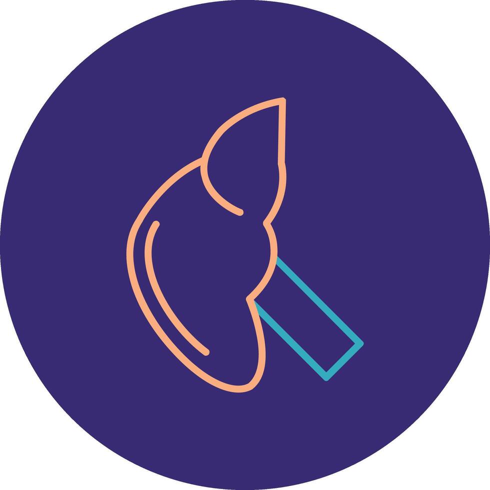 Hepatology Line Two Color Circle Icon vector