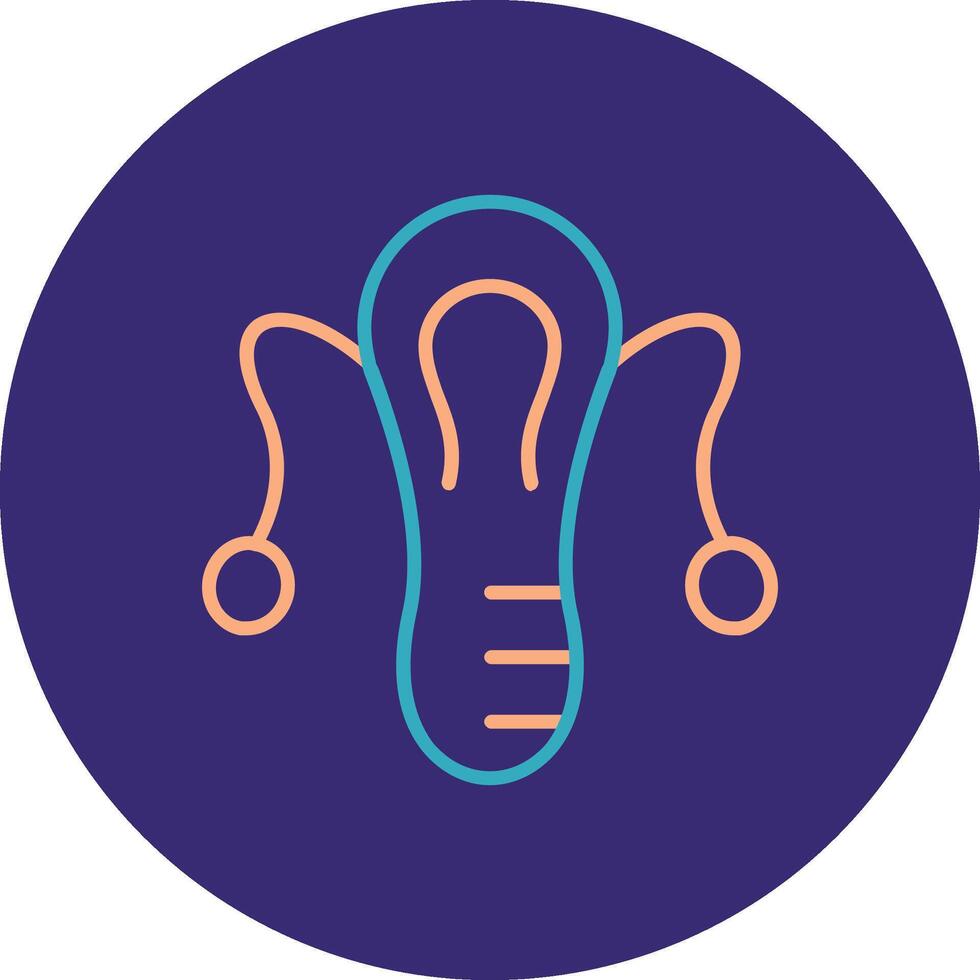 Gynecology Line Two Color Circle Icon vector