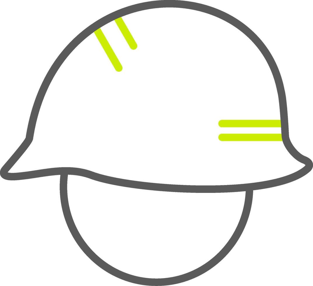 Helmet Line Two Color Icon vector