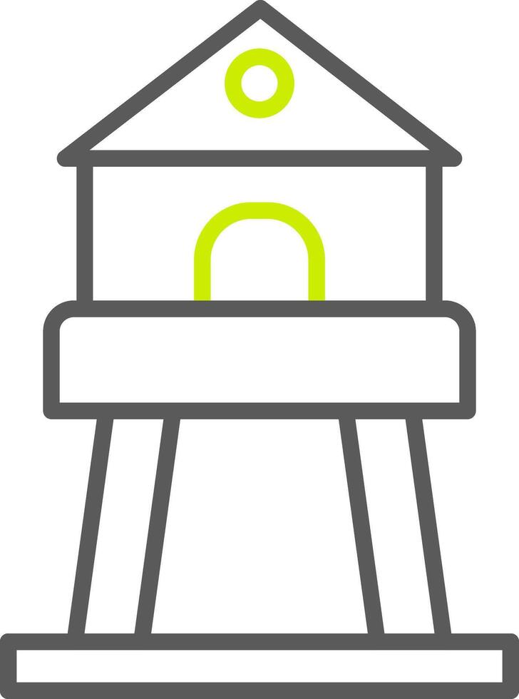 Tower Line Two Color Icon vector